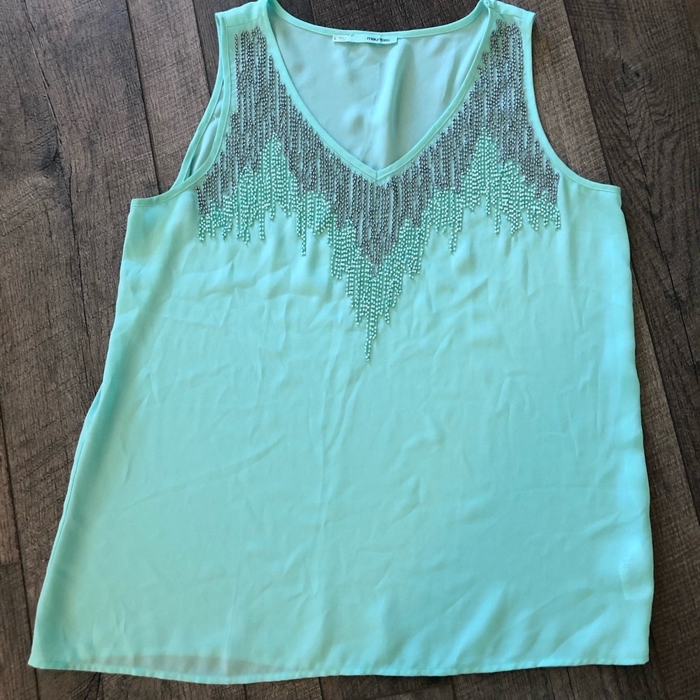 Maurices sea foam green blouse size L